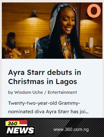 Ayra Starr debuts in Christmas in Lagos