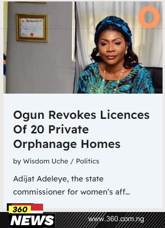 Ogun Revokes Licences Of 20 Private Orphanage Homes