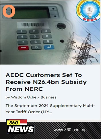 AEDC Customers Set To Receive N26.4bn Subsidy From NERC