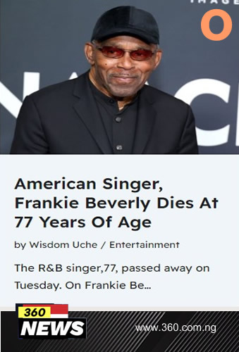 American Singer, Frankie Beverly Dies At 77 Years Of Age