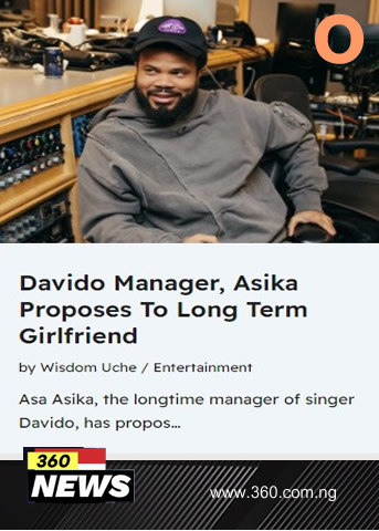 Davido Manager, Asika Proposes To Long Term Girlfriend