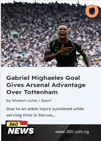 Gabriel Mighaeles Goal Gives Arsenal Advantage Over Tottenham