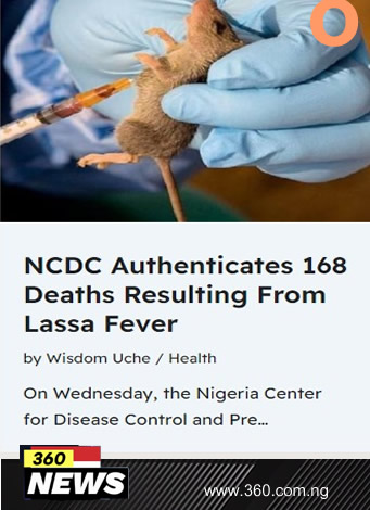 NCDC Authenticates 168 Deaths Resulting From Lassa Fever