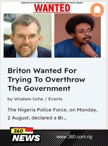 Briton Wanted For Trying To Overthrow The Government