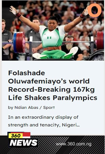 Folashade Oluwafemiayo's world Record-Breaking 167kg Life Shakes Paralympics