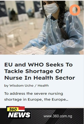 EU and WHO Seeks To Tackle Shortage Of Nurse In Health Sector