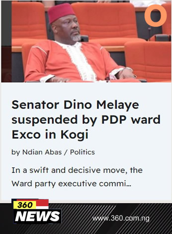 Senator Dino Melaye suspended by PDP ward Exco in Kogi