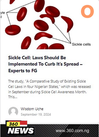 Sickle Cell: Laws Should Be Implemented To Curb It's Spread - Experts to FG