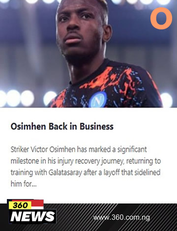 Osimhen Back in Business