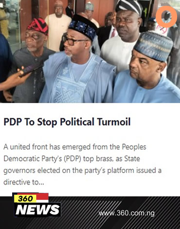 PDP To Stop Political Turmoil