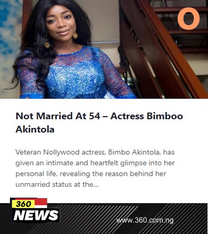 Not Married At 54 - Actress Bimboo Akintola