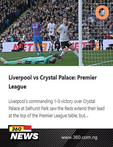 Liverpool vs Crystal Palace: Premier League