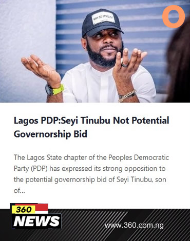 Lagos PDP:Seyi Tinubu Not Potential Governorship Bid