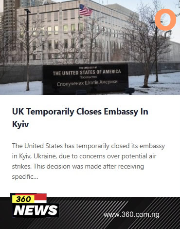 U.S Temporarily Closes Embassy In Kyiv