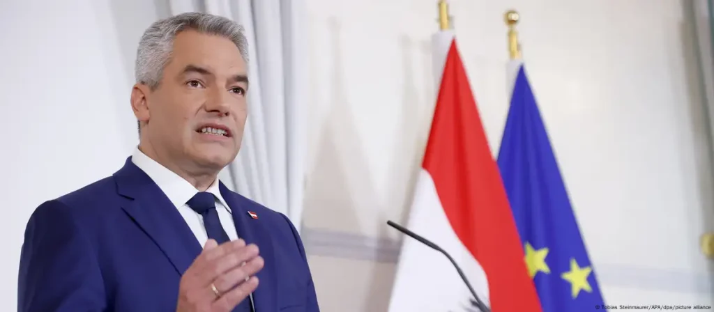 The Austrian Chancellor Karl Nehammer resigns after talks on forming a government collapsed